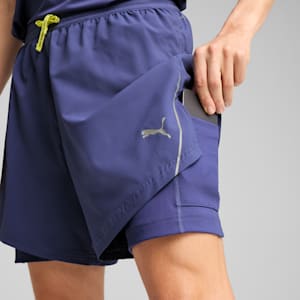 Short 2-en-1 5 po Everyday Running ULTRAWEAVE Homme, Blue Crystal, extralarge